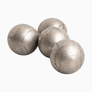 Spanish Petanque Balls, 1940s, Set of 4
