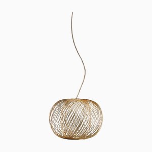 Lampe à Suspension Anwar T 45 Doré Mat par Stephen Burks pour Parachilna