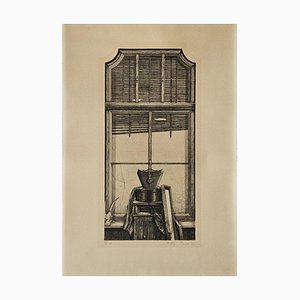Rolf Escher, Ventana olvidada, 1977, Grabado original