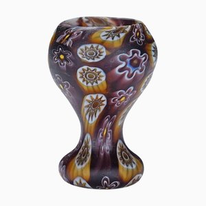 Jarrón Millefiori antiguo atribuido a Fratelli Toso, década de 1900