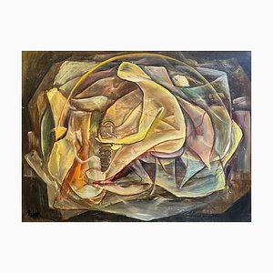 Vivaldo Martini, Composición abstracta n. ° 6, óleo sobre lienzo