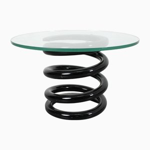 Tavolino con ripiano in vetro