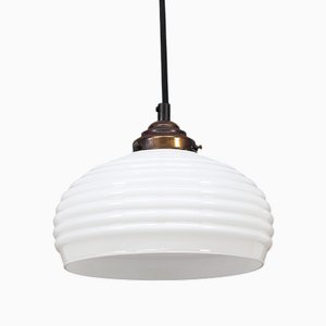 Art Deco Opaline Hanging Lamp