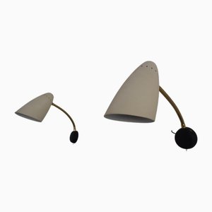 Lámparas de pared ajustables Mid-Century, Italia, años 50. Juego de 2
