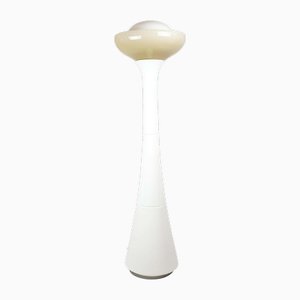 Olive Green and White Murano Glass Floor Lamp by Carlo Nason for Selenova, 1960s