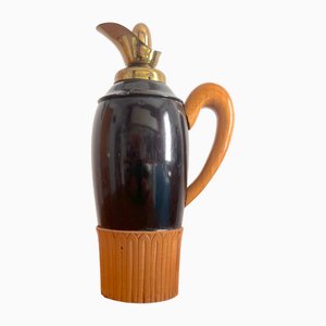Termo de madera tallada de Aldo Tura para Macabo, Italia, años 50