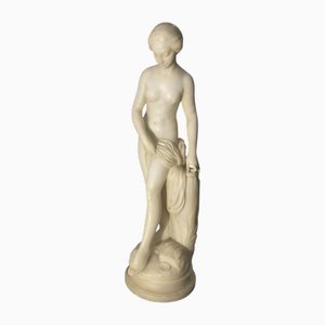 Bathing Venus Sculpture, 19th Century, Carrara Marble