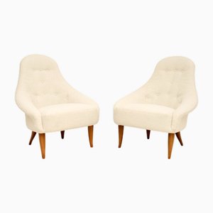 Fauteuils Vintage attribués à Kerstin Horlin Holmquist pour Nordiska Kompaniet, Suède, 1960s, Set de 2