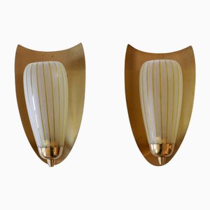 Large Sconces by Wilhelm Wagenfeld for Peill & Putzler Germany, 1950s, Set of 2