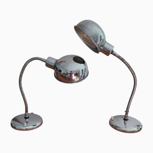 Space Age Tischlampen aus Chrom, 1960er, 2er Set