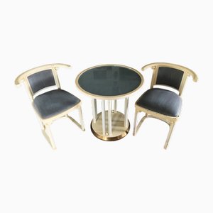 Tavolo e sedie Art Nouveau di Josef Hoffmann per Wittmann Company, set di 3
