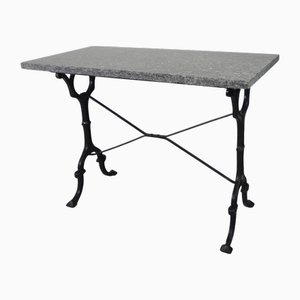 Mesa de jardín con tablero de granito, años 30