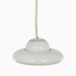 Lampada a sospensione Fior di Loto bianca di Afra e Tobia Scarpa per Flos, anni '60