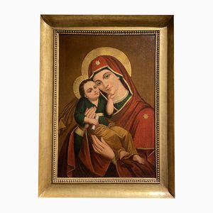 Artista dell'Europa orientale, Madonna con Bambino, 1850, Olio su tela