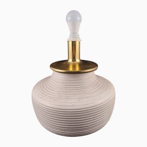Italienische Vintage Lampe aus weißer Keramik, 1980er