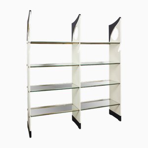 Gabetti Bookcase and Wooden Brass Island, 1970s
