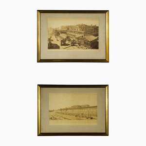 Italienische Grand Tour Lithographien, 2er Set