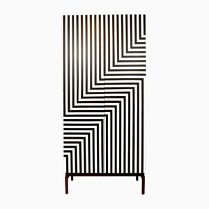 Vintage Polish Wardrobe with Op Art Motif, 1970s