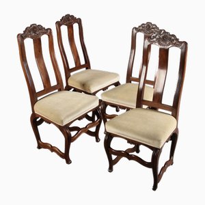 Vintage Baroque Chairs in Walnut, 1920, Set of 4