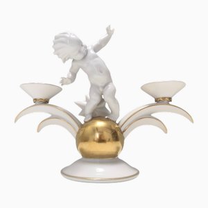 Vintage Porcelain Candleholder by Karl Tutter for Hutschenreuther, 1930s