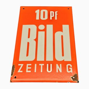 Emailliertes Bild Zeitungsschild, 1950er-1960er