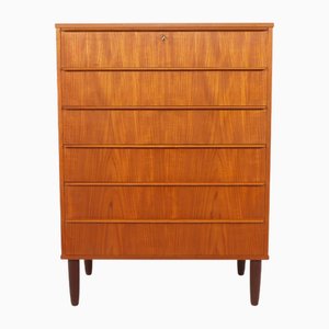 Vintage Danish Chest of 6 Drawers in Teak