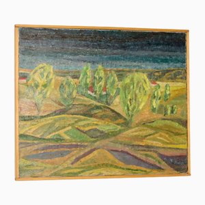 Alvar Andersson, View, 1976, Öl auf Leinwand, Gerahmt