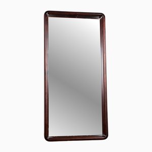 Espejo modelo 206 danés grande de vidrio y palisandro de Aksel Kjersgaard, años 80
