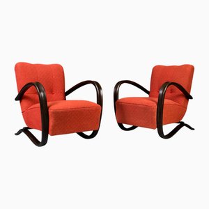 Butacas modelo H-269 de Jindřich Halabala para Thonet, años 30. Juego de 2