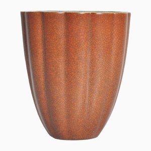 Crackle Glasierte Porzellanvase, Dänemark, 1930er