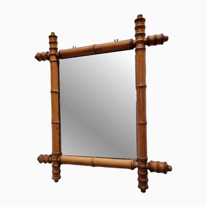Miroir Vintage en Faux Bambou, 1950s