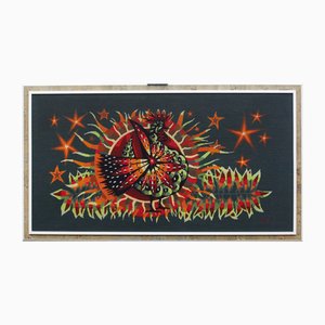 Arazzo Bird vintage di Elbé, Francia, anni '70