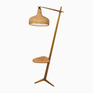 Lampadaire Mid-Century en Bois par Krásná Jizba, 1950s