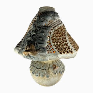 Vintage Ceramic Snail Table Lamp by Bernard Rooke, England, 1970s