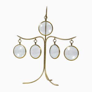 Cinque medaglioni in ottone di Corrado Corradi Dellacqua per Azucena, anni '60