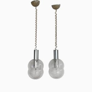 Italienische Biloba Lampen aus Muranoglas von Afra & Tobia Scarpa für Flos, 1960er, 2er Set
