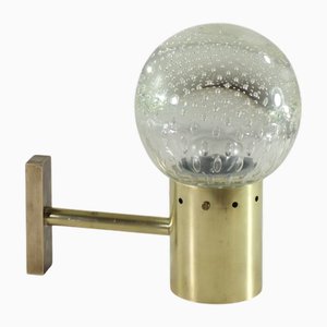 Murano Glass and Brass Wall Lamp by Gino Sarfatti for Arteluce, 1950s