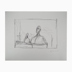 Alberto Giacometti, Bust in the Workshop, Lithograph