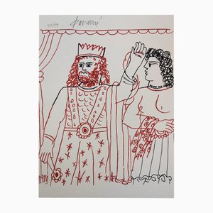 Alekos Fassianos, King and Andromache, Litografía