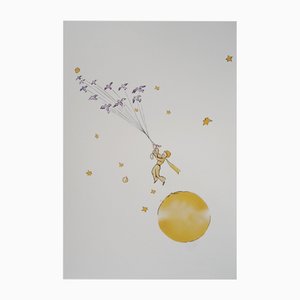 Antoine de Saint-Exupery, Il volo del piccolo principe e degli uccelli, Litografia