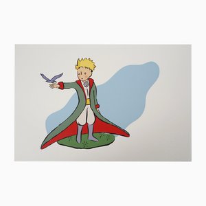 Antoine de Saint-Exupéry, Der kleine Prinz und der Vogel, Lithographie