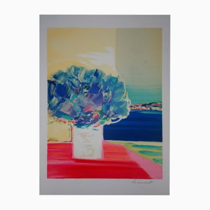 Claude Hemeret, Bouquet and Window on the Sea, Lithograph