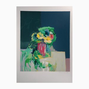 Claude Hemeret, Yellow Bouquet, Lithograph