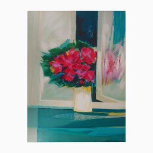 Claude Hemeret, Bouquet of Roses, Lithograph