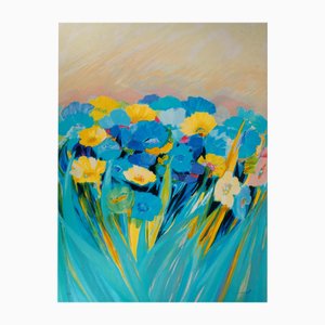 Claude Hemeret, Jardin en fleur, Lithograph