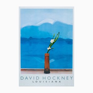David Hockney Mount Fuji and Flowers Poster
