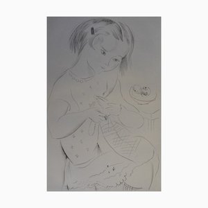 Mily Possoz, The Girl Sewing, Engraving