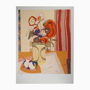 Gabriel Godard, Nature Morte aux Coquelicots, Lithographie