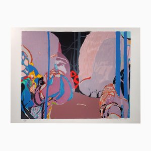 Gabriel Godard, Abstrakte Landschaft, Lithographie