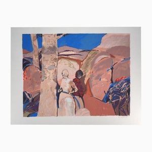 Gabriel Godard, Promenade dans les dunes, Lithographie